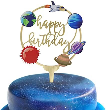 Space Themed Cake, Space Theme Birthday Party, Planet Cake, Space Party Decorations, Letter Cake Toppers, Outer Space Theme, Happy Birthday Lettering, Tool Cake, Birthday Letters