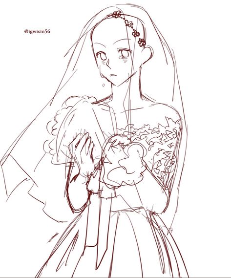 Drawing Base Wedding, Bride Drawing Reference, Wedding Veil Drawing Reference, Ych Base Flower, Ych Fantasy Base, Ych Princess, Couple Poses Drawing, Wedding Drawing, Rich Art