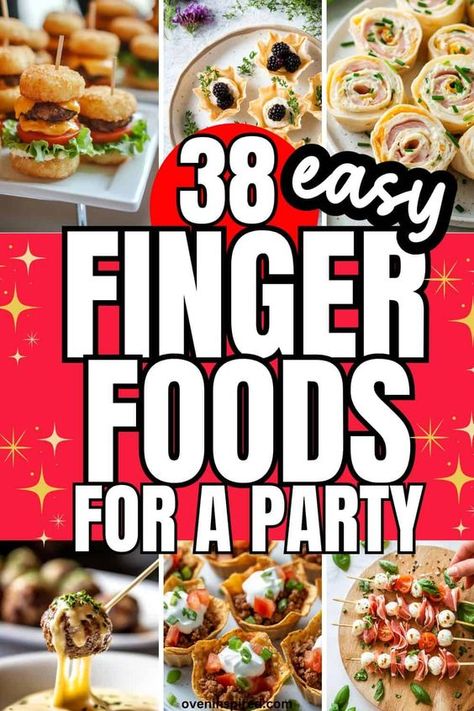 Check out these totally easy finger foods for your party. If you are hosting a Christmas party, New Year's party, baby shower party, grad party or any get together, make these simply delicious and easy finger food recipes. Hand Held Foods For Party, Ordevers Food, Figure Foods Parties Appetizers, Cheap Finger Foods For A Crowd, Grad Party Appetizer Ideas, Shareable Snacks For Party, Finger Foods For Church Gathering, Easy No Bake Appetizers For A Party, Salty Finger Foods