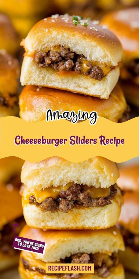 Looking for an easy and fun way to serve burgers? Our Cheeseburger Sliders Recipe is your answer! Packed with flavor and quick to prepare, these sliders are perfect for game nights or casual get-togethers. Don’t forget to save this recipe for your next cookout! Sliders Recipes Hamburger, Recipes Hamburger, How To Cook Hamburgers, Hamburger Sliders, Soft Rolls, Sliders Recipes, Cheeseburger Sliders, Slider Recipes, Oven Cooking