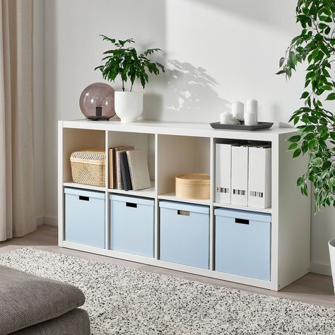 TJENA Storage box with lid, blue, 12 ½x13 ¾x12 ½" - IKEA Oasis Room, London Room, Office Storage Organization, Kids Storage Furniture, Ikea 2021, Kallax Shelf Unit, Kallax Shelving Unit, Solid Wood Bookshelf, Cube Storage Shelves