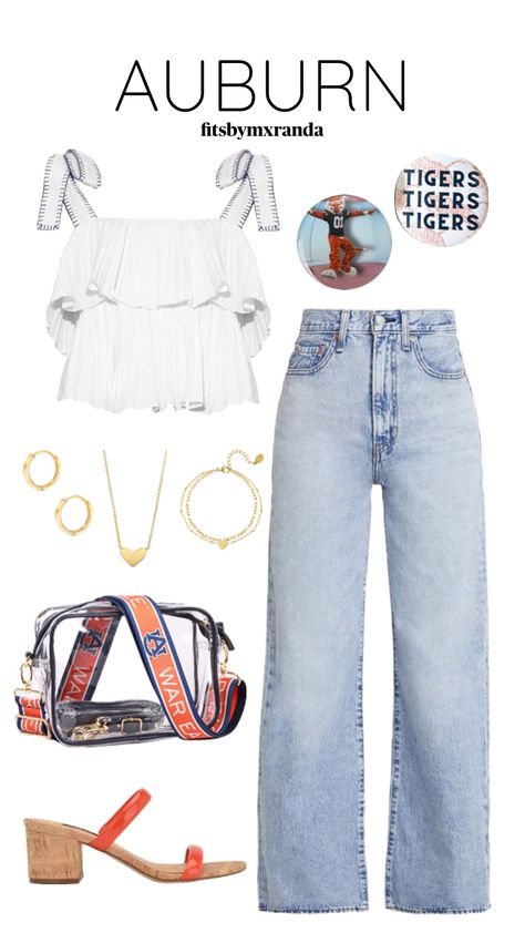 Auburn Gameday Outfit Fall, Auburn Gameday Outfit, Auburn Gameday, Rush Week Outfits, Outfit Shuffles, College Gameday Outfits, Gameday Outfits, Rush Outfits, Preppy College