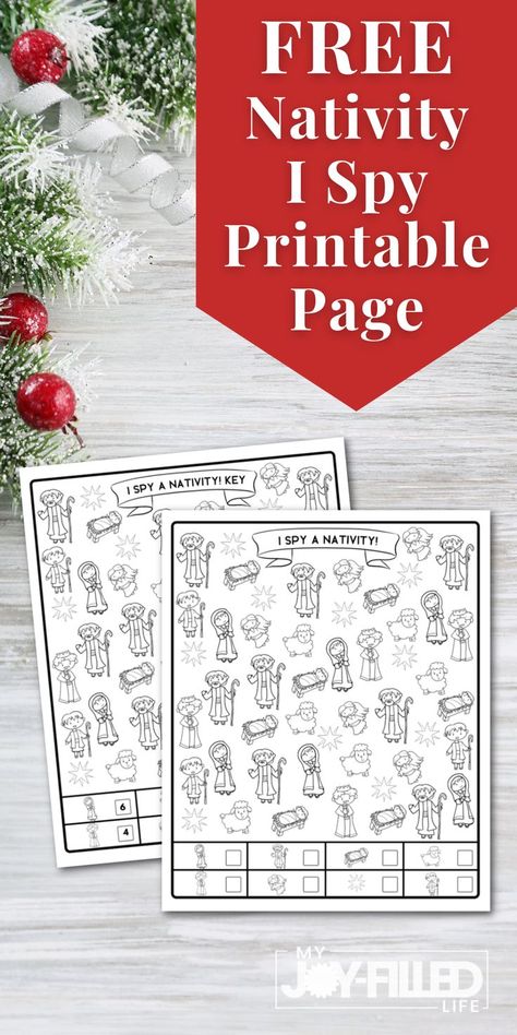 Quiet Christmas Activities For Kids, Nativity Color By Number Free Printable, Christmas Jesus Activities For Kids, Christmas Coloring Pages Free Printable Nativity, Christmas Seek And Find Printables, Christmas Eve Sunday School Ideas, Homeschool Co-op Christmas Party, I Spy Nativity Printable, Joy To The World Crafts For Kids