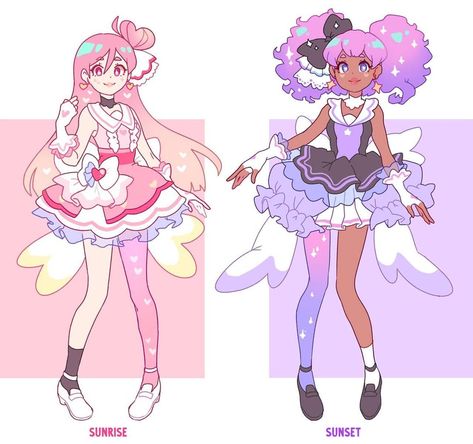 Magical Girl Hairstyles, Magical Girl Outfit, Magical Girl Aesthetic, Magical Boy, Oc Pokemon, Magic Girl, Girl Inspiration, Girls Characters, 영감을 주는 캐릭터