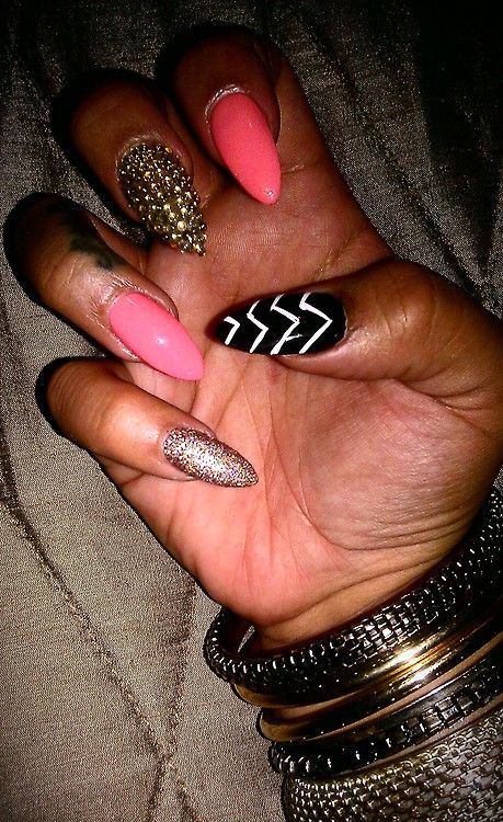 A Mix Tumblr Nails, 2014 Nails, Nails 2014, Chevron Nails, Nail Candy, Nails Tumblr, Great Nails, I Love Nails, Nails Long