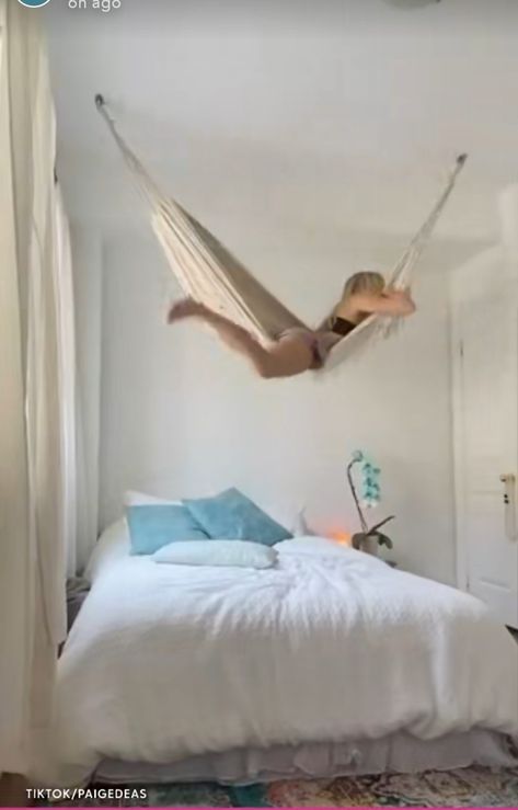 Hammock In Bedroom Over Bed, Hammock Inside Bedrooms, Hang Bed From Ceiling, Hammock Bunk Bed, Hammock In Room Bedrooms, Hammocks In Bedrooms, Hammock For Bedroom, Hammock Above Bed, Hammock Over Bed