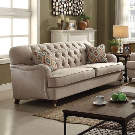 Tufted sofa living room ideas