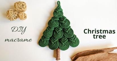 Tabletop Macrame Tree, Macrame Xmas Tree, Macrame Christmas Tree Ornaments, Christmas Macrame, Macrame Christmas Tree, Diy Tree Decor, Farmhouse Christmas Ornaments, Macrame Knots Tutorial, Macrame Owl