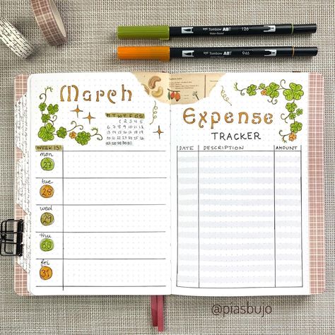 𝓟𝓲𝓪 📚 𝖡𝗎𝗅𝗅𝖾𝗍 𝖩𝗈𝗎𝗋𝗇𝖺𝗅 | Hi friends 🤗 Here’s my last weekly with only five days. This gave me space to create an expense tracker. I will use it for my travel… | Instagram Expense Tracker Bullet Journal, Bullet Journal Spending Tracker, Business Tracker, Journal Business, Spending Tracker, Todo List, Expense Tracker, Savings Tracker, Weekly Spread