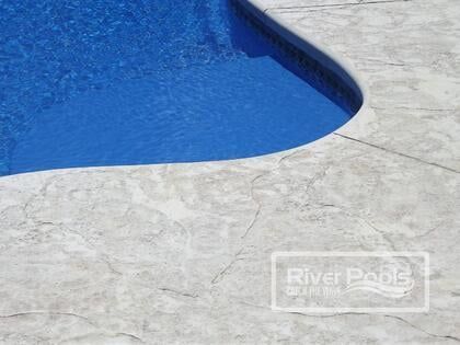 Concrete Decks, Fiberglass Pool Cost, Pool Deck Ideas Inground, Pool Decking Concrete, Swimming Pool Cost, Concrete Pool Deck, Stone Deck, Textured Concrete, Concrete Patio Makeover