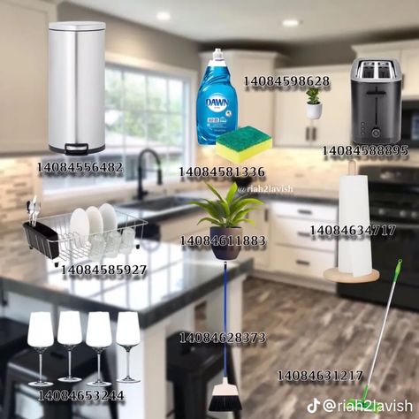 Bloxburg Kitchen Appliances Decals, Calender Decals For Bloxburg, Stove Decal Bloxburg, Decal Ideas Bloxburg, Kitchen Bloxburg Decals, Kitchen Codes, Realistic Bloxburg Kitchen, Bloxburg Floor Decal Codes, Kitchen Decals Bloxburg