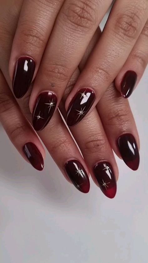 Nails • Instagram Cherry Mocha Nails, Mocha Nails, Cherry Mocha, Mocha Color, Cat Eye Nails, Gold Nails, Nails Inspo, Mocha, Nail Colors