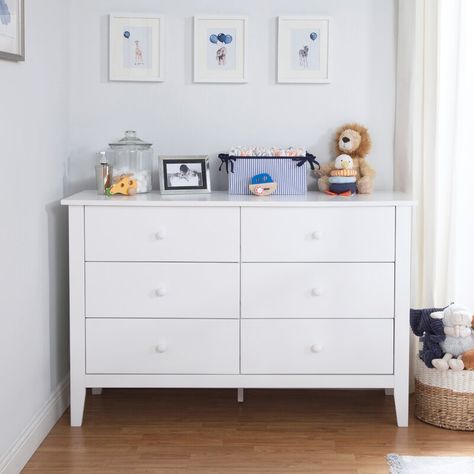 Carter's by DaVinci Morgan 6 Drawer Double Dresser & Reviews - Wayfair Canada Drawer Measurements, Dresser Nursery, Baby Drawer, Dresser Bed, 7 Drawer Dresser, Kids Dressers, 4 Drawer Dresser, 3 Drawer Dresser, Wooden Knobs