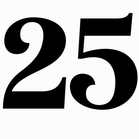 25 Number Design Fonts, Number 25 Design Fonts, 25 Number, Birthday Cake Topper Printable, 5 Number, Number Design, Mini Drawings, Smash Cake, Beautiful Nature Scenes