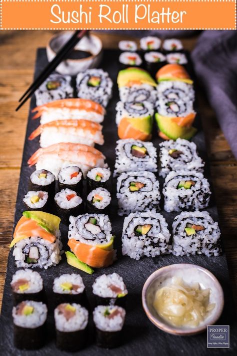 Sushi Rolls (Ultimate Step-by-Step Guide, Recipe Tips + Recipe Video) #sushi #howtomakesushi #sushirolls Resep Sushi, Homemade Sushi Rolls, California Roll Sushi, Sushi Recipes Homemade, California Rolls, Dessert Chef, Sushi Roll Recipes, Sushi At Home, Diy Sushi