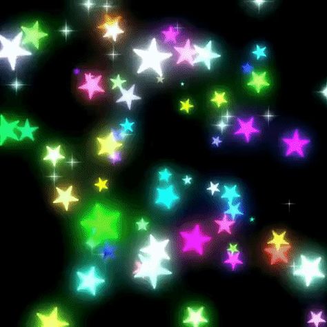 Colorful Stars Gif, Falling Rainbow Stars Gif, Neon Stars Gif, Scenecore Background Gif, Scenecore Stimboard, Star Gif Background, Rainbow Background Gif, Scene Background Gif, Rainbow Banner Gif