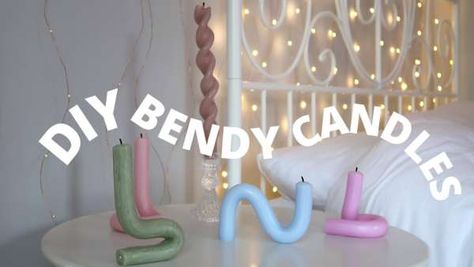 Made famous by tiktok these bandy candles are really trending right now, but you do not need to make your candles from scratch, you can actually hack a thick storebought candle to create your own bendy candles with ease. This … Read More... Pinterest Candles, Bendy Candle, Soy Candle Recipe, Lace Candle Holders, Diy Citronella, Candle Making Tutorial, Bendy Candles, Herbal Candles, Snowflake Candles