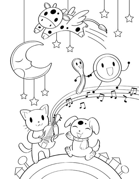 Free printable coloring page depicting the nursery rhyme "Hey Diddle Diddle." Download it from https://museprintables.com/download/coloring-page/hey-diddle-diddle/ Printable Nursery Rhymes Free, Nursery Rhyme Coloring Pages Free, Nursery Rhymes Coloring Pages, Hey Diddle Diddle Printable, Nursery Rhyme Coloring Pages, Hey Diddle Diddle Nursery Rhyme, Nursery Rhymes Preschool Activities Free Printable, Hey Diddle Diddle Craft Preschool, Hey Diddle Diddle Craft