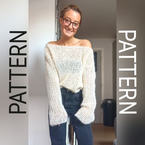 Mohair Crochet Pattern, Mohair Crochet Sweater, Mohair Sweater Pattern, Pattern Crochet Sweater, Mohair Crochet, Sweater Pattern Crochet, Crochet Pattern Beginner, Crochet Jumper Pattern, Sweater Tutorial