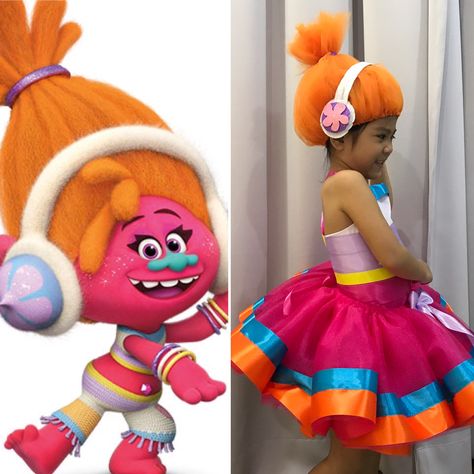 Trolls themed party - trolls tutu dress - dj suki Trolls Dress Costume Ideas, Trolls Dj Suki Costume Diy, Dj Suki Costume, Dj Suki Trolls, Trolls Cosplay, Trolls Costume, Troll Halloween Costume, Troll Party Theme, Poppy Costume