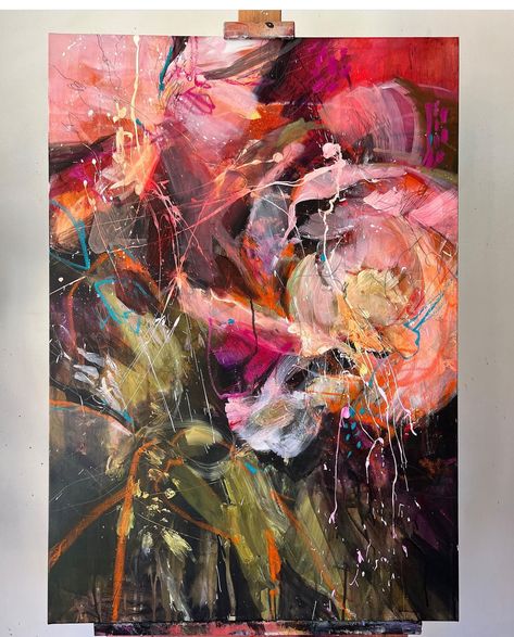 Flower Paintings Abstract, Abstract Flower Art Acrylic, Expressionism Art Ideas, Colorful Abstract Art Inspiration, Abstract Floral Paintings Acrylics, Abstract Painting Aesthetic, Aesthetic Art Paintings, Abstract Art Flowers, Flower Painting Abstract