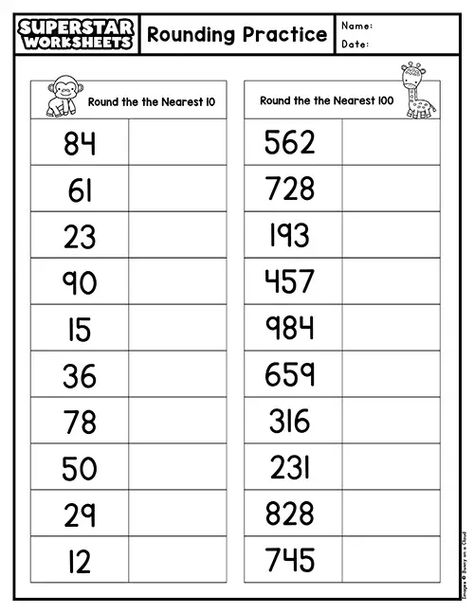 Our rounding worksheets are the perfect tool for practicing math at home. Download them for free today! ✏ Rounding Math Worksheets, Rounding Off Worksheets Grade 4, Rounding Numbers To The Nearest 10, Rounding Worksheets 4th Grade, Rounding Worksheets 3rd Grade, Third Grade Math Worksheets Free, 4 Grade Math Worksheets, 6th Grade Math Worksheets Free Printable, 4th Grade Math Worksheets Free Printable