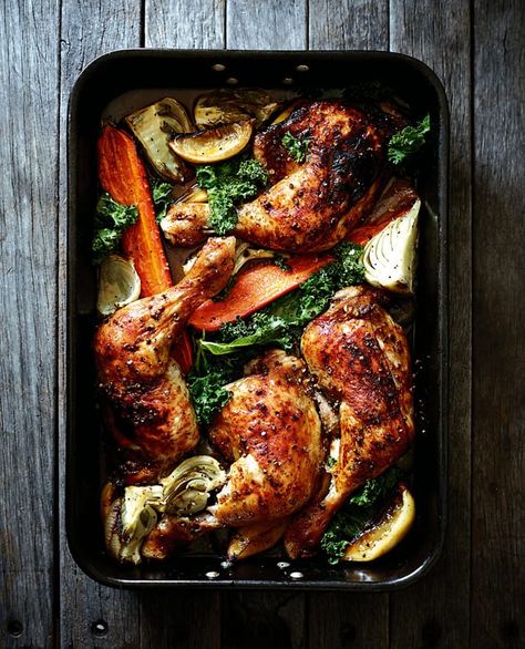 Smoked Paprika Chicken Marylands Recipe | MiNDFOOD Maryland Chicken, Maryland Recipes, Chicken Maryland, Smoked Paprika Chicken, Pete Evans, Multi Cooker, Tray Bake Recipes, Paprika Chicken, Paleo Lunch