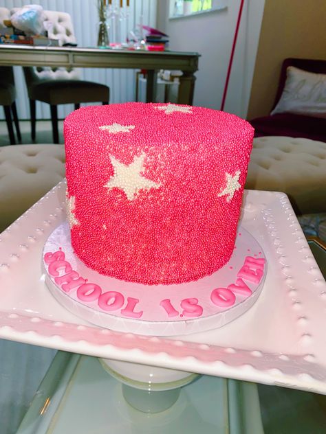 Preppy Cakes Birthday, Hot Pink Birthday Cake, Hot Pink Birthday Decorations, Preppy Birthday Cake, Preppy Birthday Ideas, Birthday Food Ideas, 13th Birthday Party Ideas, Pink Birthday Decorations, 13th Birthday Ideas