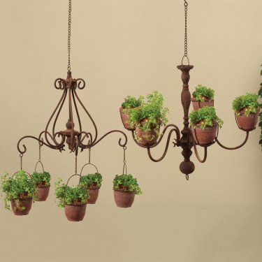 Chandelier Planter, Hanging Plants Outdoor, Hanging Plants Diy, Metal Hanging Planters, Lawn Edging, Small Potted Plants, Gerson, Hanging Pots, Hanging Planter