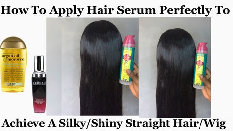 Silky Shiny Hair, Straight Weave Hairstyles, Shorts Tutorial, Best Wigs, What To Use, Hair Serum, Straight Human Hair, Straight Wig, Shiny Hair