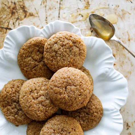 These soft, cake-like honey cookies made with our organic Sonora 00 and whole wheat are a great addition to any Rosh Hashanah celebration, or for anyone to enjoy with a hot beverage this fall! Download a printable version of the recipe... Rosh Hashanah Cookies, Soft Cake, Honey Cookies, Rye Flour, Cookies Pastry, Organic Rice, Favorite Cookbooks, Pastry Flour, Rosh Hashanah