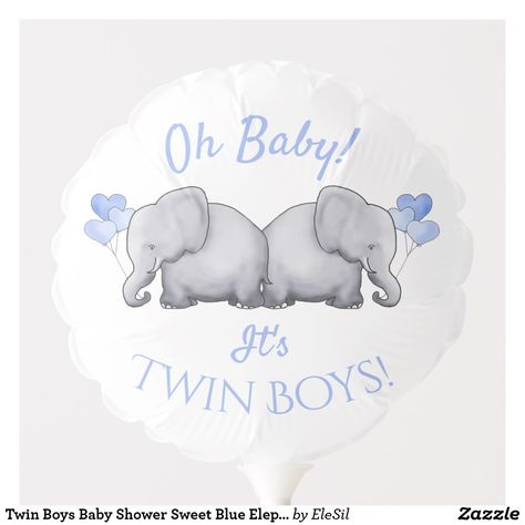 Angel Baby Art, Twin Baby Photos, Twin Boys Baby Shower, Blue Nursery Boy, Twin Baby Boys, Baby Boy Announcement, Baby Animal Drawings, Twin Boys, Custom Balloons