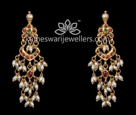 Gutta Pusalu Earrings, Guttapusalu Earrings Gold, Gutta Pusalu Earrings Gold, Light Weight Ear Rings Gold, Guttapusalu Earrings, Big Earrings Gold, Antique Necklace Gold, Small Earrings Gold, Gold Temple Jewellery