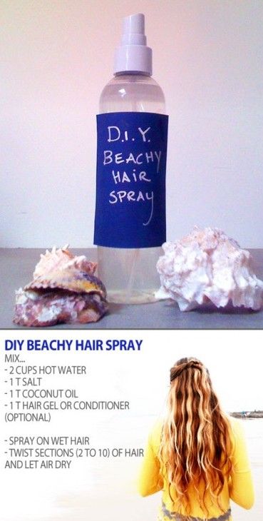 DIY Beach Hair Spray-I used a squirt of Its A 10 in place of the coconut oil and added a squirt of hair gel! Works GREAT! Diy Beach Hair, Beachy Waves Hair, Girly Hair, Diy Beach, Beachy Hair, Diy Sprays, Hair Spray, Homemade Beauty Products, Diy Hair