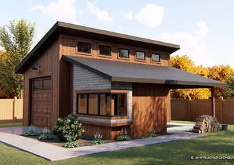 Family Cave, Turkey House, Rustic Garage, Garage Workshop Plans, Workshop Plans, Garage Studio, Building A Porch, Mcm House, Modern Garage