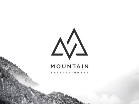 Fun geometric shape again. I just want it feel feminine, but I do really like the shape thing. haha Typographie Logo, Examples Of Logos, Inspiration Logo Design, Entertainment Logo, Graphisches Design, Mountain Logos, Identity Design Logo, Entertainment Design, Geometric Logo