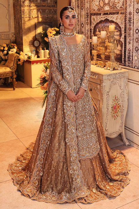 Aisha Imran. NUR-BANO Nameera By Farooq, Walima Dress, Desi Wedding Dresses, Heavy Dresses, Formal Wear Dresses, Bridal Dress Fashion, Desi Clothes, Pakistani Bridal Dresses, Asian Bridal