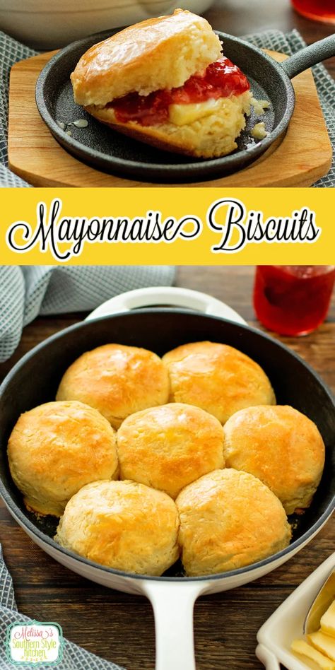 Mayonnaise Biscuits Mayo Biscuits, Southern Biscuits Recipe, Best Biscuit Recipe, Easy Homemade Biscuits, Southern Biscuits, Homemade Biscuits Recipe, Easy Biscuit Recipe, Sweet Potato Biscuits, Biscuit Bread