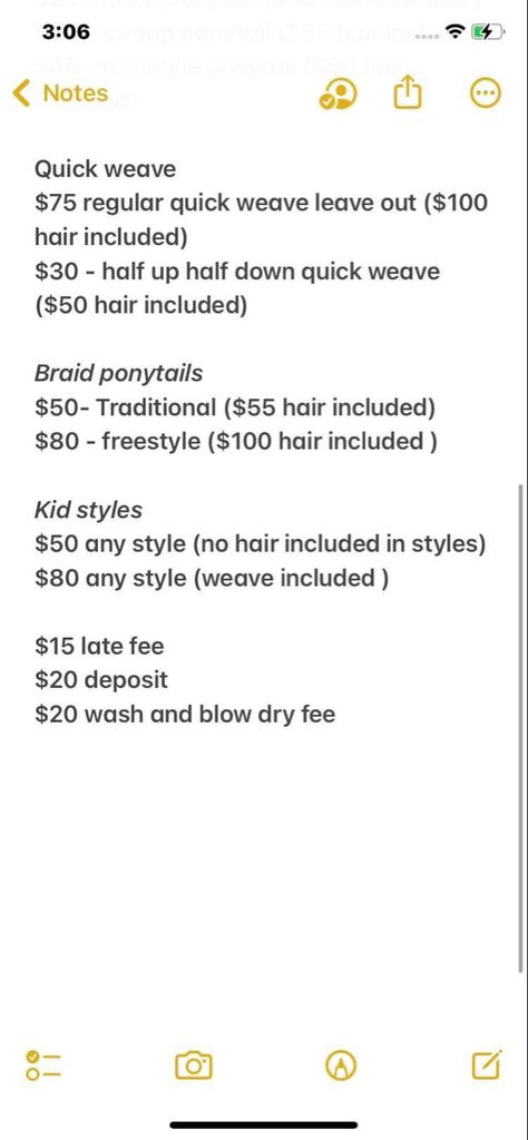 Hair Price List Ideas Braids, Hairstyle Price List, Hair Page Name Ideas Instagram, Braiding Room Ideas, Hair Page Name Ideas, Hair Suite, Braiding Tips, Hairstylist Career, Hair Salon Price List