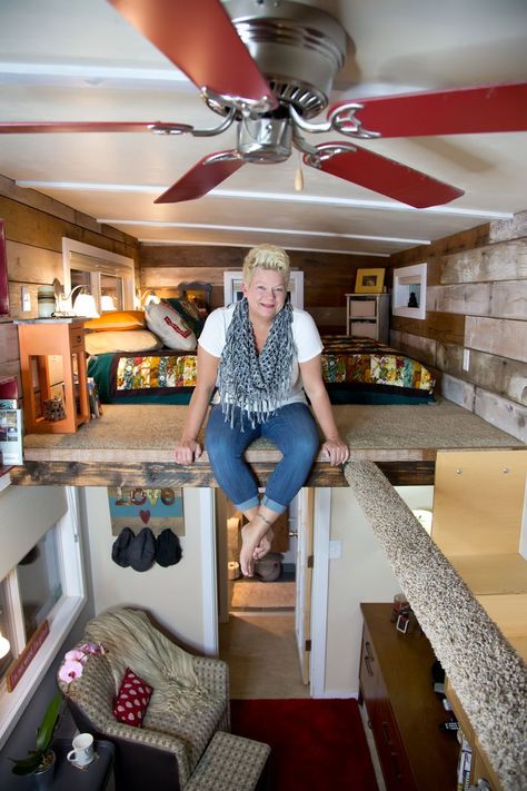 Smart things you need when you’re living in a tiny home or small space: Storage, light and luxuries - oregonlive.com Smaller Houses, Insulated Window Treatments, Alternative Housing, Tiny House Village, Barn Siding, Portable Lantern, Building A Tiny House, White Drapes, Cabin Kits