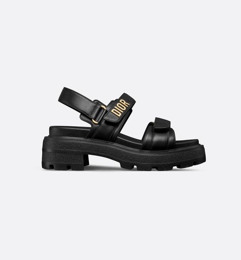 Dioract Platform Sandal Black Lambskin | DIOR Dioract Sandal, Platform Outfit, Dior Outfit, Dior Star, Casual Dress Shoes, Star Shoes, Wallet Pouch, Boot Pumps, Boots And Sneakers