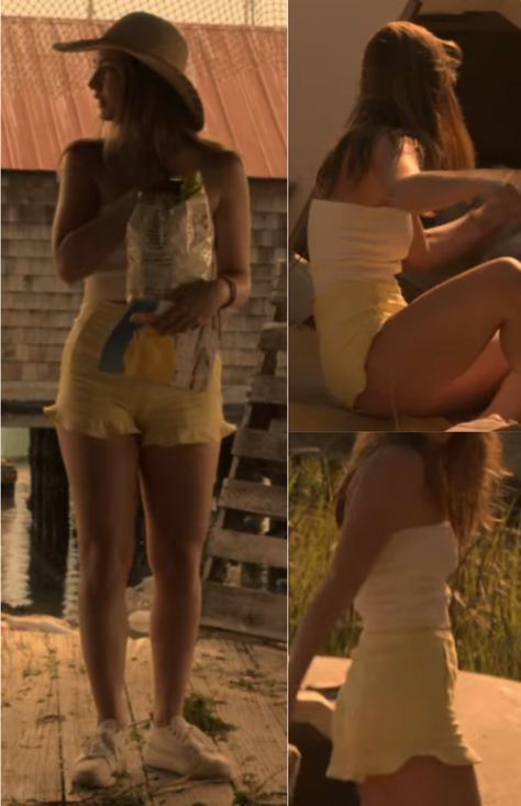 Sarah Cameron Season 1 Outfits, Sarah Cameron Outfits S1, Sarah Cameron Season 1, Madeleine Cline, Sarah Cameron Outfits, Kiara Outer Banks Style, Cameron Hair, Outfit Outer, Outer Banks Outfits