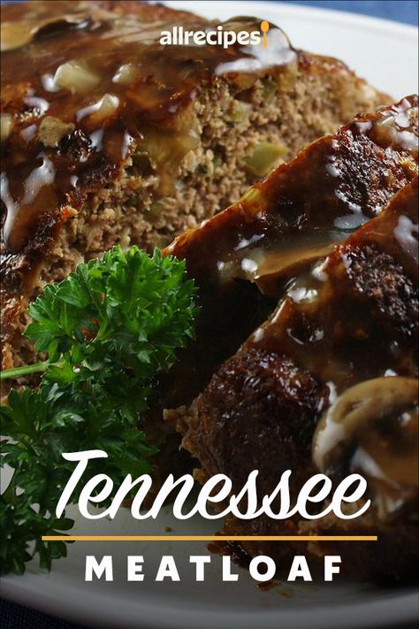 Brown Meatloaf Recipes, Meatloaf With Brown Gravy Recipes, Brown Gravy Meatloaf Recipes, Mississippi Meatloaf, Tennessee Meatloaf, 2lb Meatloaf Recipe, Meatloaf Ideas, Tennessee Recipes, Brown Gravy Meatloaf