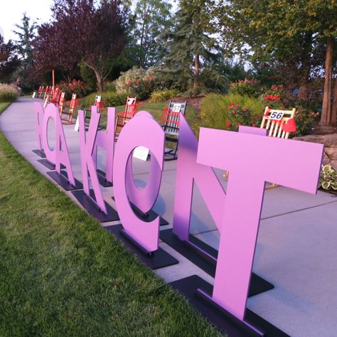 Gin Festival, Fundraiser Party, Outdoor Advertising Mockup, Event Entrance, Park Signage, Giant Letters, Alphabet Signs, Party Decor Ideas, Text Artwork