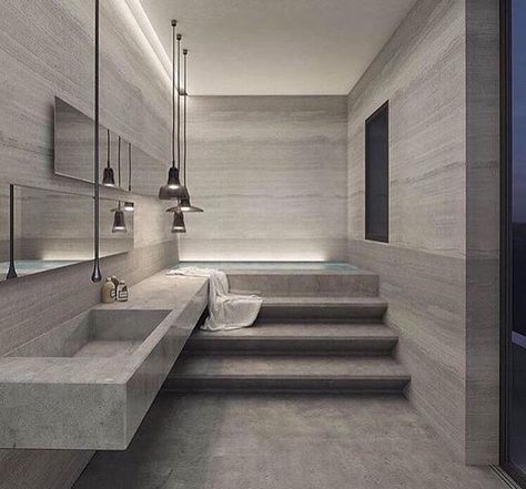 Vintage Bathroom Remodel, Design Interior Baie, Bathroom Lighting Design, Bathroom Design Styles, Contemporary Bathroom Designs, Decor Baie, Diy Concrete, Bathroom Remodel Shower, Bad Design