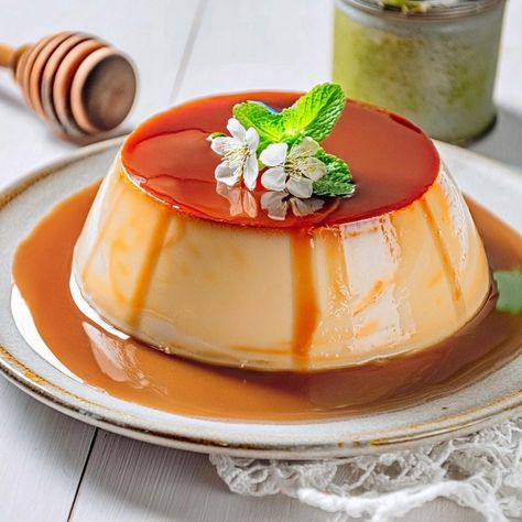 This Flan de Caramelo Recipe features a traditional Mexican dessert known for its creamy texture and rich caramel flavor. Ideal for any occasion, this flan combines the smoothness of custard with the deep sweetness of caramel, creating a delightful treat that's both satisfying and elegant. Preparation Time: 15 minutes Cooking Time: 45 minutes Resting Time: 4 hours Total Time: 5 hours Serving: 8 Ingredients: - 1 cup granulated sugar (for the caramel) - 3 large eggs - 1 can (14 oz) conden... Traditional Mexican Desserts, Caramel Custard, Caramel Flan, Desserts Around The World, Caramel Pudding, Mexican Dessert, Food Garnishes, Traditional Mexican, Caramel Flavoring