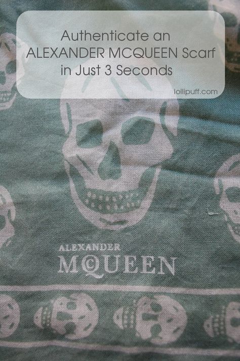 There are lots of fake Alexander McQueen silk skull scarves out there. But, here's a simple fool-proof trick to authenticate the scarf in less than 3 seconds! Alexander Mcqueen Skull Scarf, Mcqueen Scarf, Edges Design, Black Alexander Mcqueen, Alexander Mcqueen Skull, Skull Scarf, Fool Proof, Designer Brands, Alexander Mcqueen Scarf