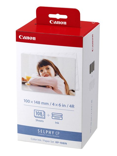 Canon KP-108in 4 X 6" Ink and Paper Set for SELPHY CP Series Photo Printers: Amazon.co.uk: Office Products Canon Selphy, Printer Ink Cartridges, 4x6 Prints, Color Ink, Photo Printer, Printer Paper, Postcard Size, Inkjet Printer, Paper And Ink