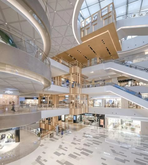 Interior Pillars, Shopping Mall Interior, Korean House, Shopping Mall Design, Atrium Design, Shopping Mall Architecture, Mansion Designs, Hospital Interior, Mall Design