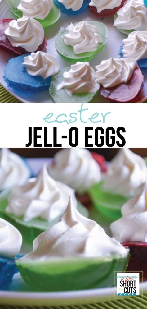 A super fun Easter treat to make with the kids. They will put a little wiggle in their step. Check out this yummy Easter Jell-o eggs recipe Baked Easter Ham, Easter Jello, Jello Easter Eggs, Ham Bake, Jello Pudding Recipes, Jello Eggs, Easter Potluck, Easter Bake, Easter Hosting